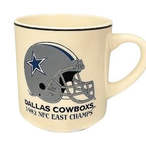 Vintage Dallas Cowboys 1992 NFC East Champs Mug NFL Helmet Coffee Cup Gift Ready